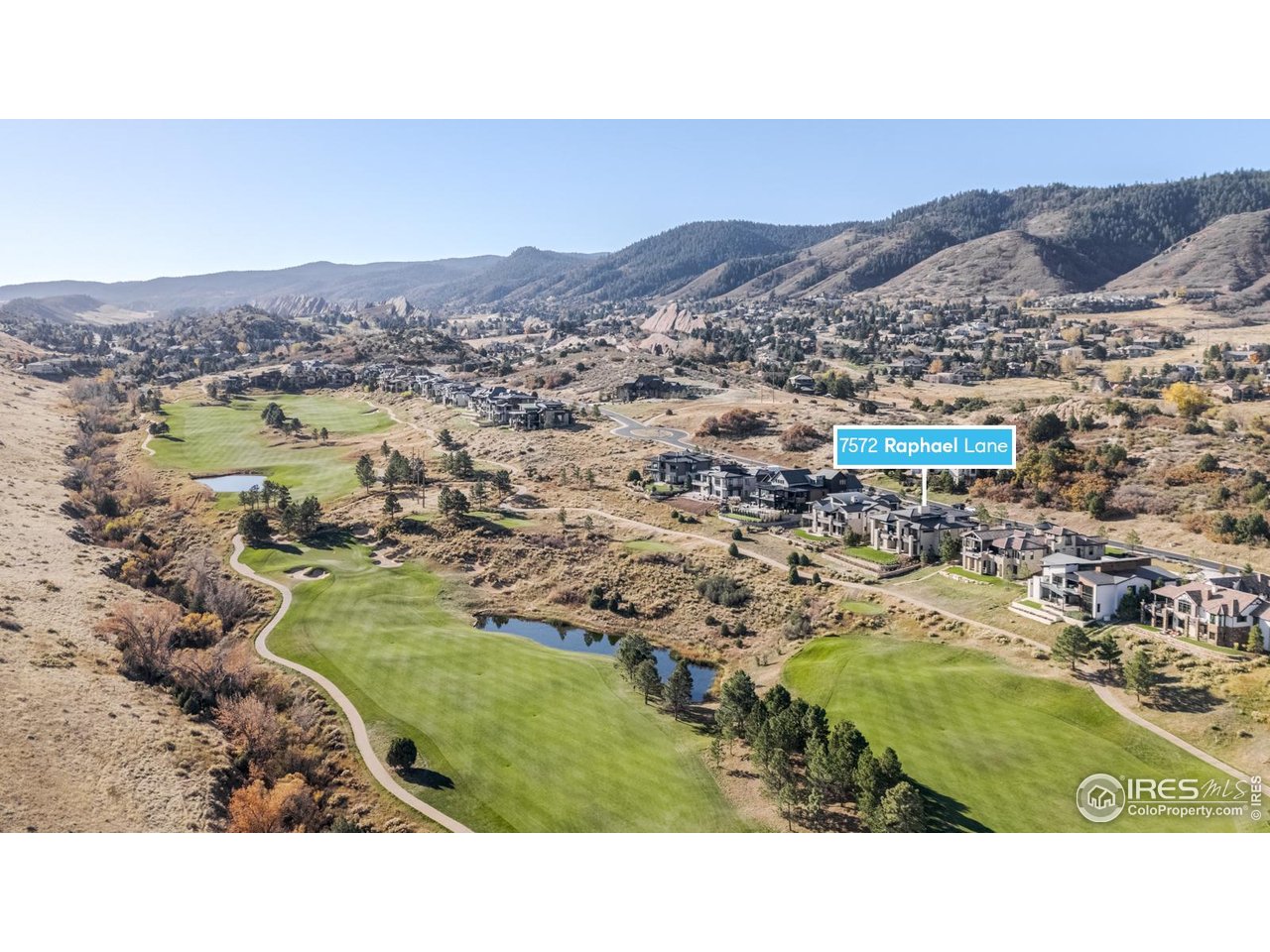 7572 Raphael Lane Littleton, CO 80125 - Photo 48 of 50 Perched above the fairways and paths at the base of the foothills, this special home offers a lifestyle that balances active Colorado living with resort-style relaxation.