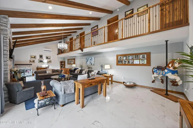 a view of swimming pool from a balcony