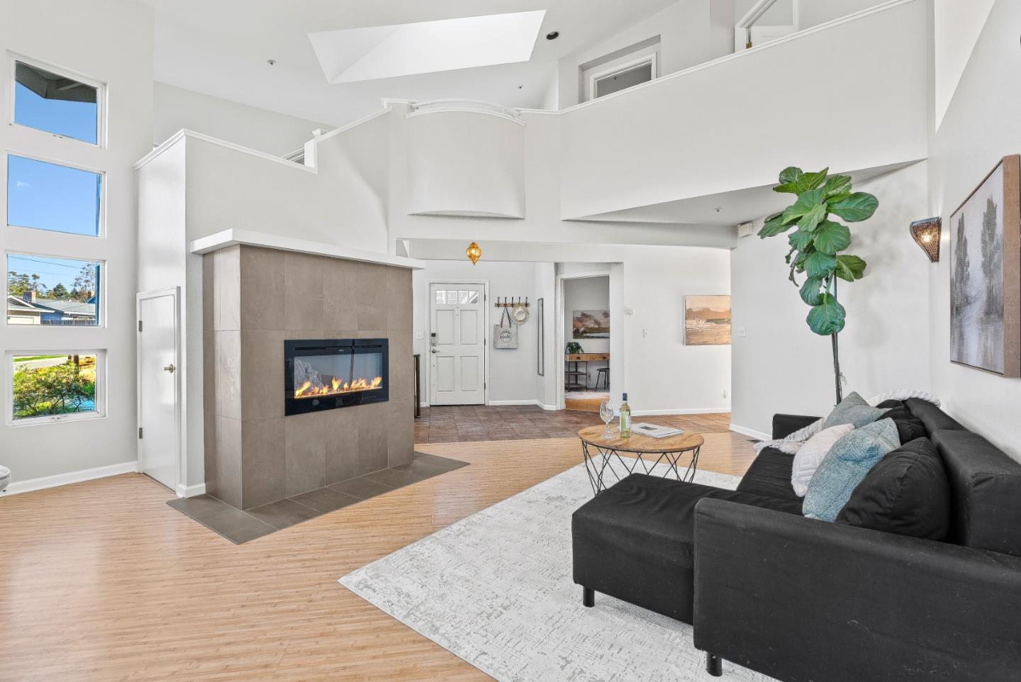 3200 Axford Road Santa Cruz, CA 95062 - Photo 13 of 45 a living room with furniture and a fireplace