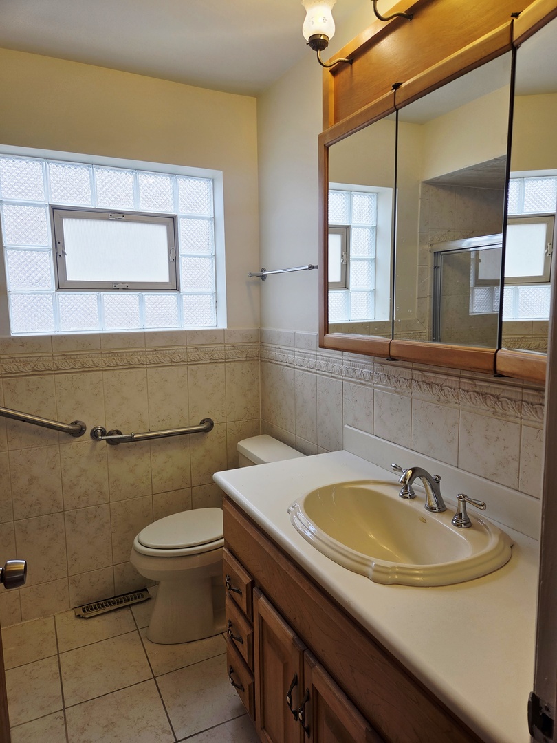 8537 West Foster Avenue, Unit 1 Chicago, IL 60656 - Photo 10 of 14 a bathroom with a sink and a toilet