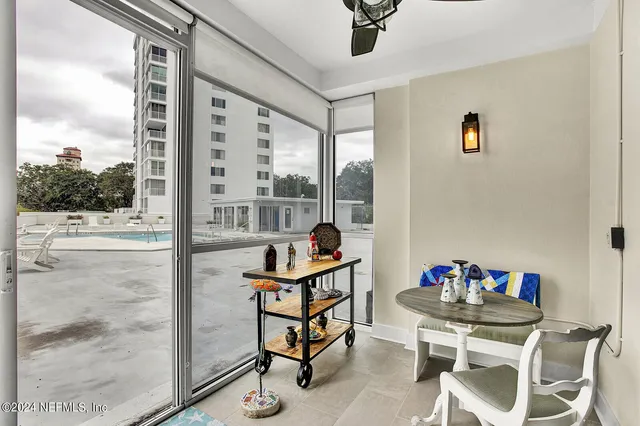 a view of a livingroom with furniture