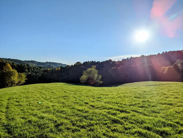 a view of an outdoor space with mountain view