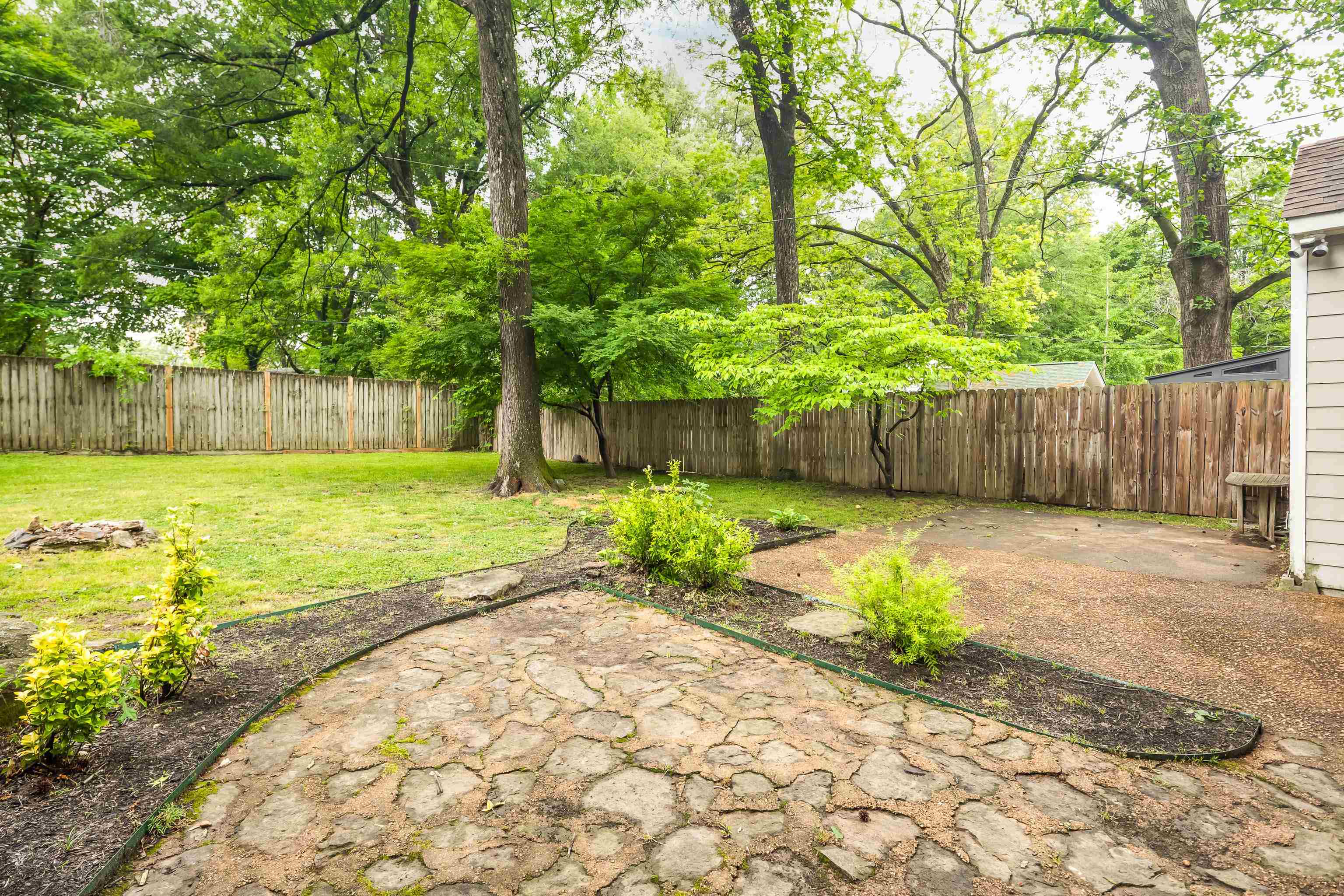 555 South Holmes Street Memphis, TN 38111 - Photo 29 of 40 a view of a backyard with plants and large trees