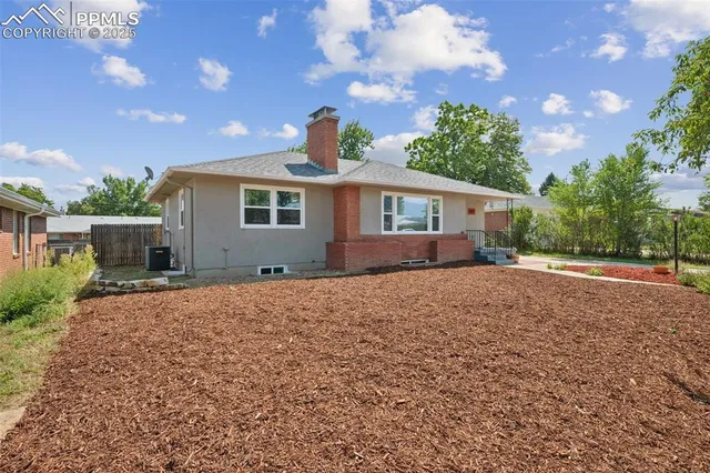 a house view with a backyard space