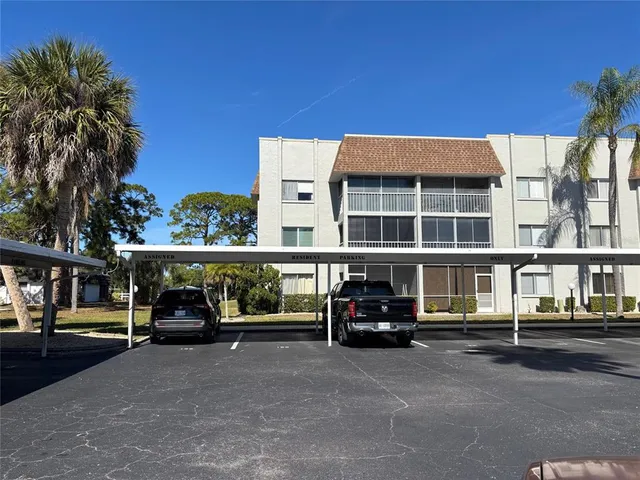 a car parked in front of a building