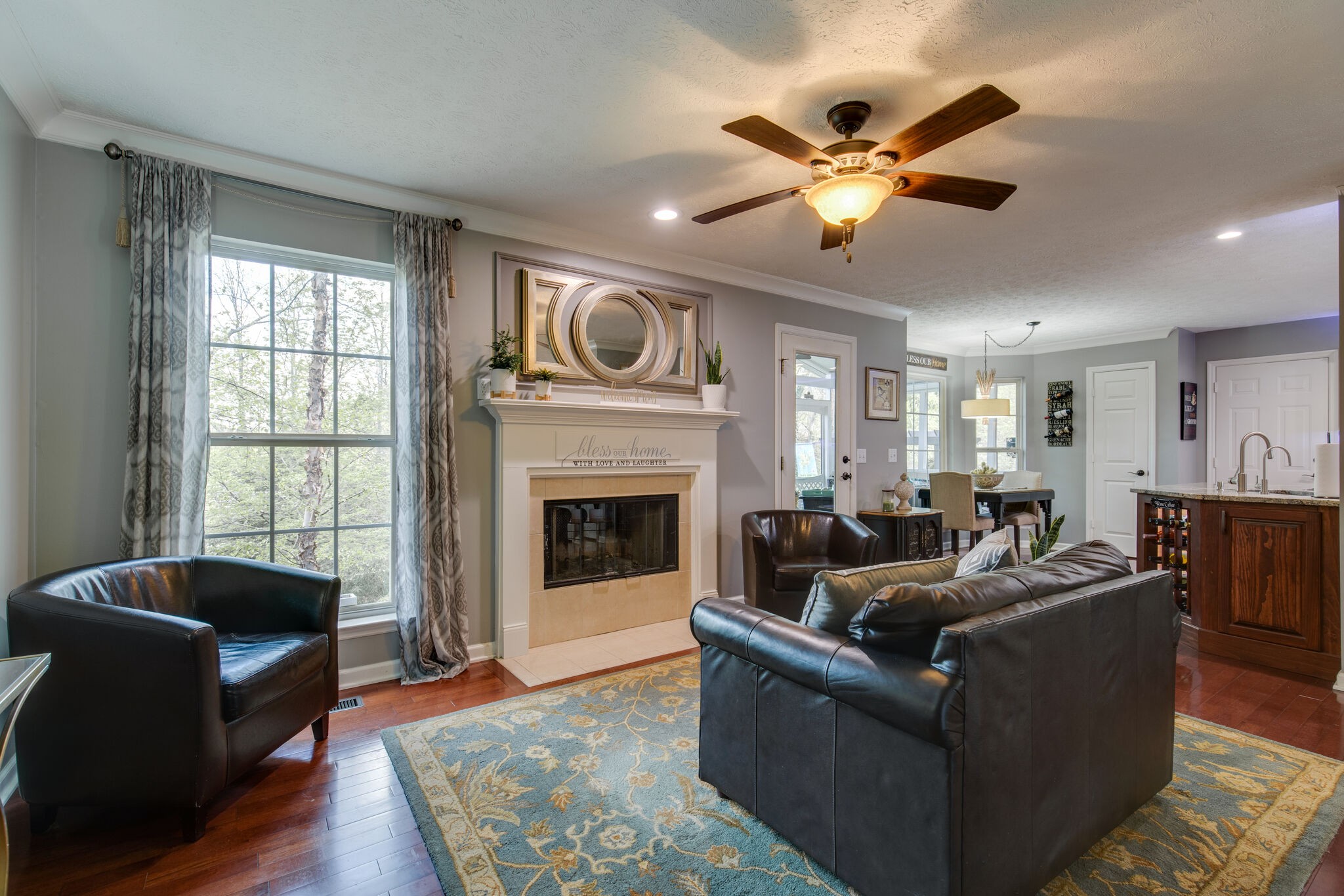 5236 Ridgefalls Way Antioch, TN 37013 - Photo 9 of 35 a living room with furniture and a fireplace