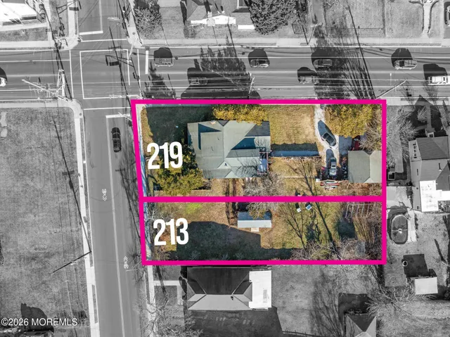 an aerial view of multiple house