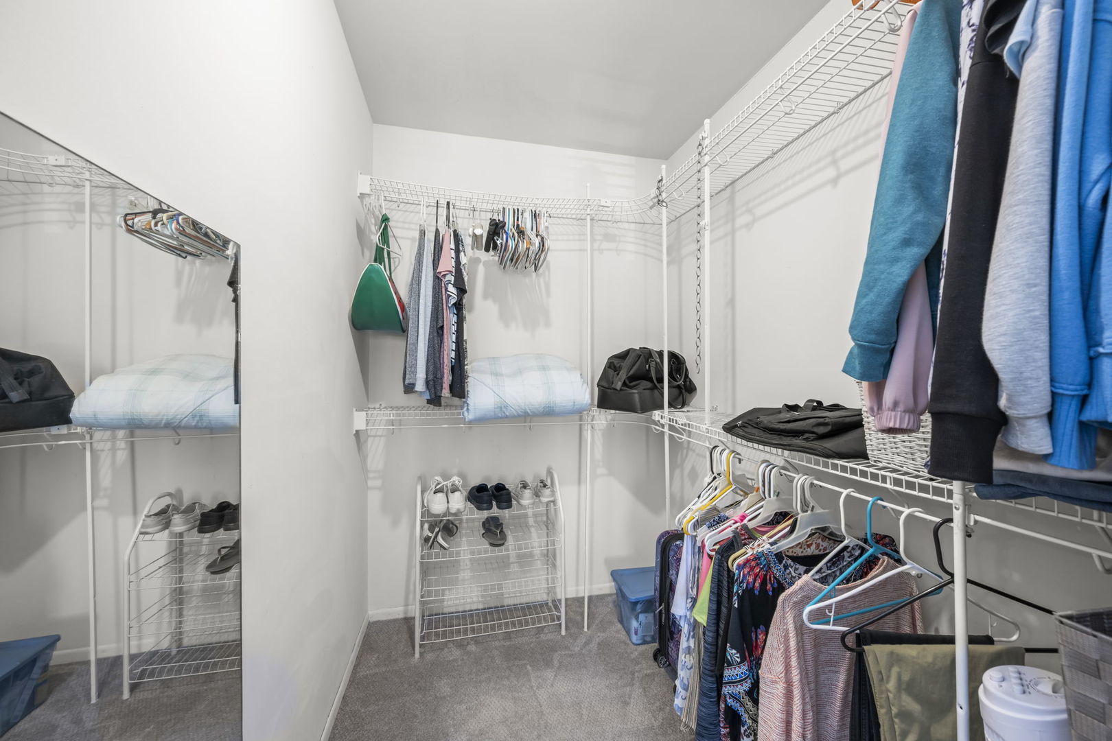 831 Coach Road, Unit 4 Palatine, IL 60074 - Photo 8 of 18 a view of walk in closet with clothes and shoes