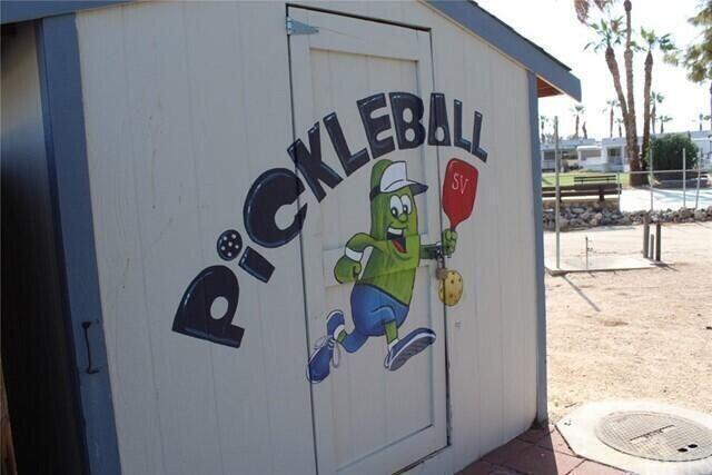 74711 Dillon Road, Unit 635 Desert Hot Springs, CA 92241 - Photo 47 of 55 Pickle Ball Sign