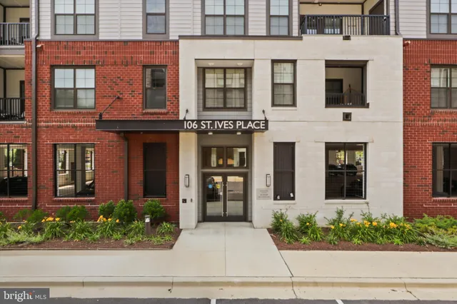 front view of a brick building