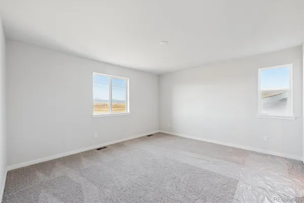 an empty room with a window