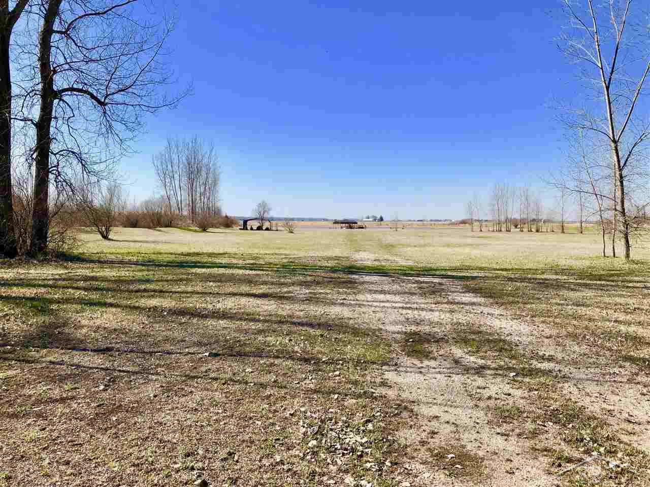 Open land with a tree lined East side and a few trees scattered throughout property.
