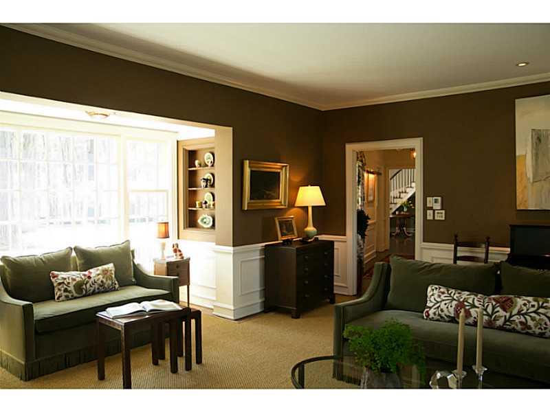 638 Backbone Road Sewickley Heights, PA 15143 - Photo 6 of 25 Living Room. Living room space enjoys plenty of light from the bay windows and access to the terrace.