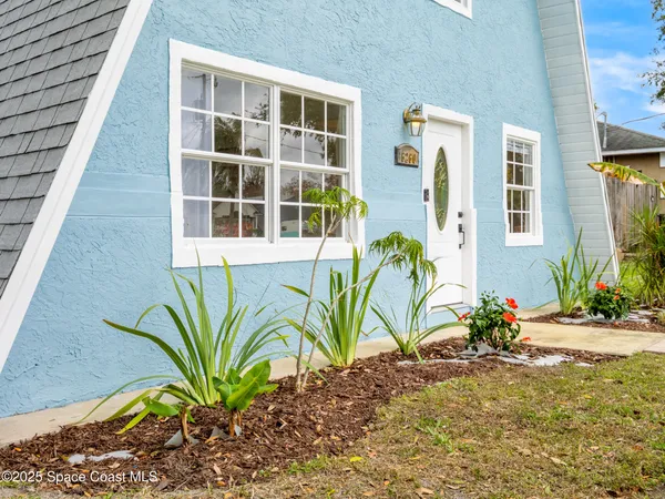 a plant that is in front of a house