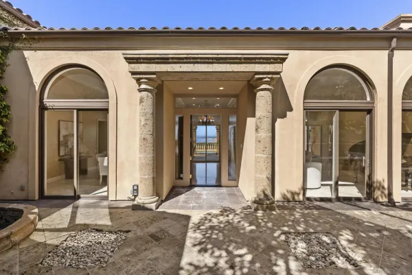 a front view of a house