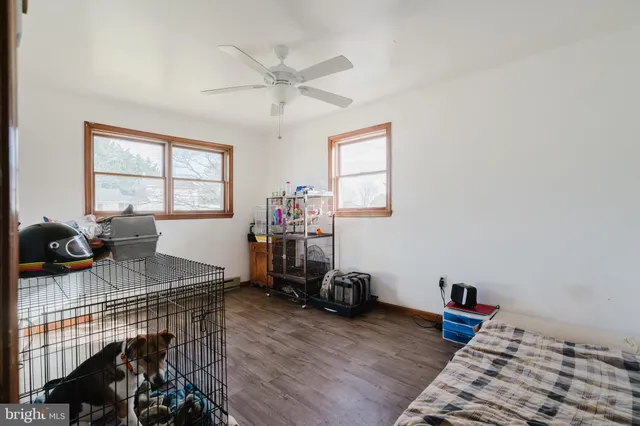 a workspace with furniture and window