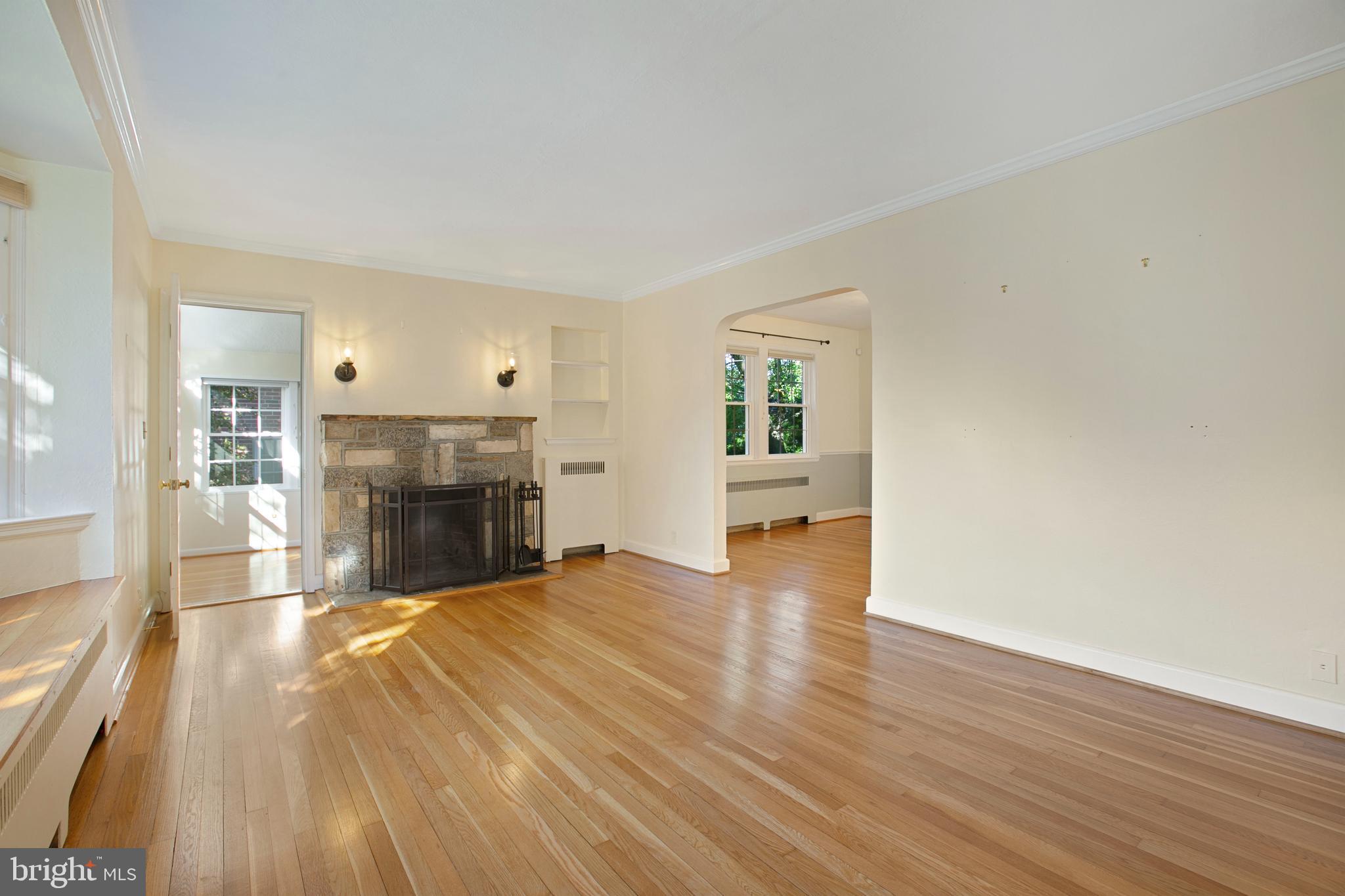 522 Overbrook Road Baltimore, MD 21212 - Photo 5 of 37 Stone wood burning fireplace.