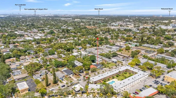 an aerial view of a city