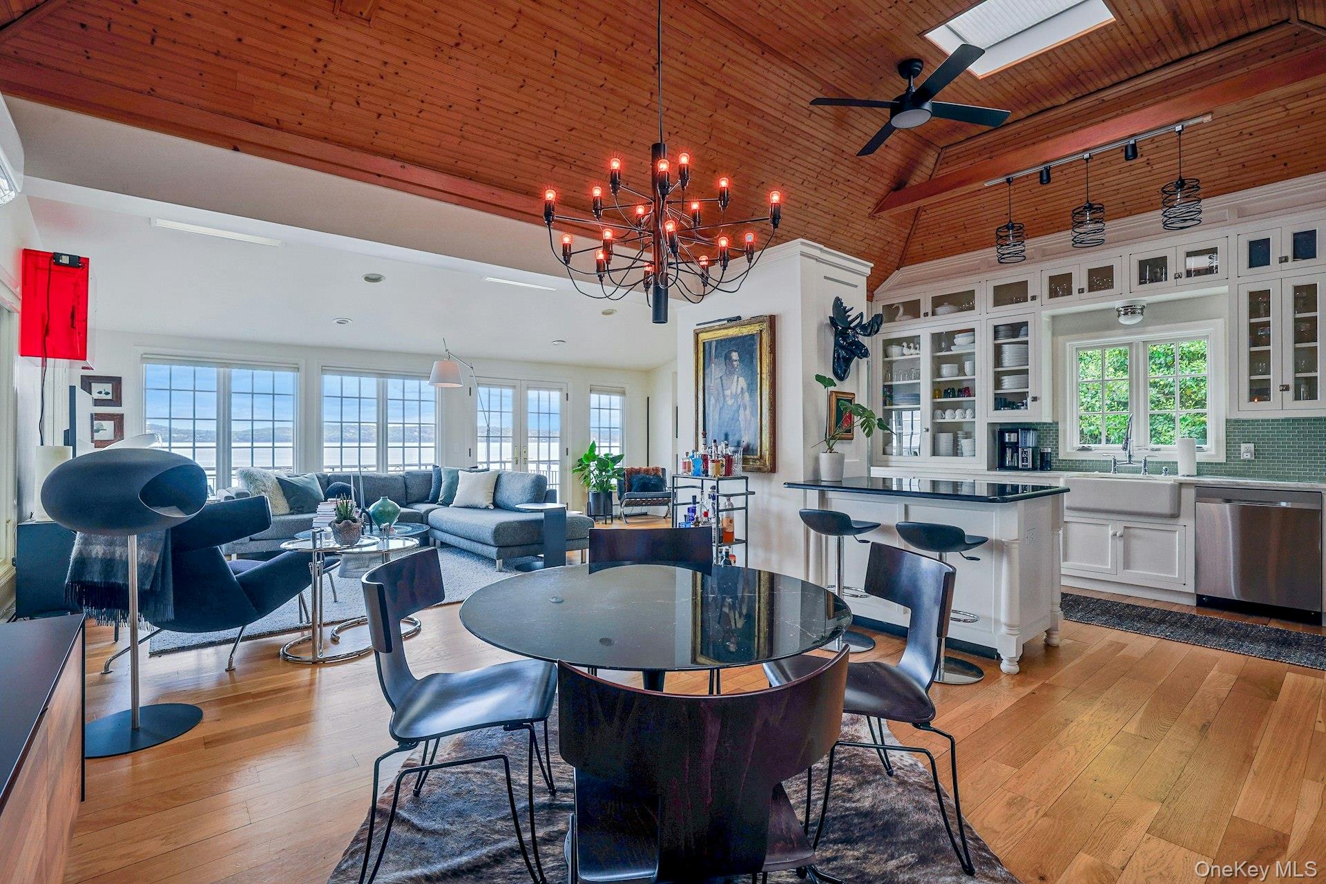 88 River Road Nyack, NY 10960 - Photo 20 of 49 a view of a dining room with furniture window and outside view