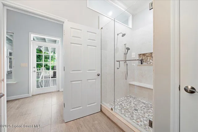 a view of a lake with a city view