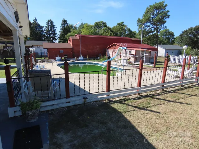 a view of a wooden bridge