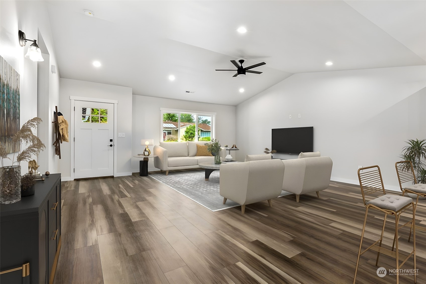 1808 Chilton Road Aberdeen, WA 98520 - Photo 3 of 20 a living room with furniture and a flat screen tv