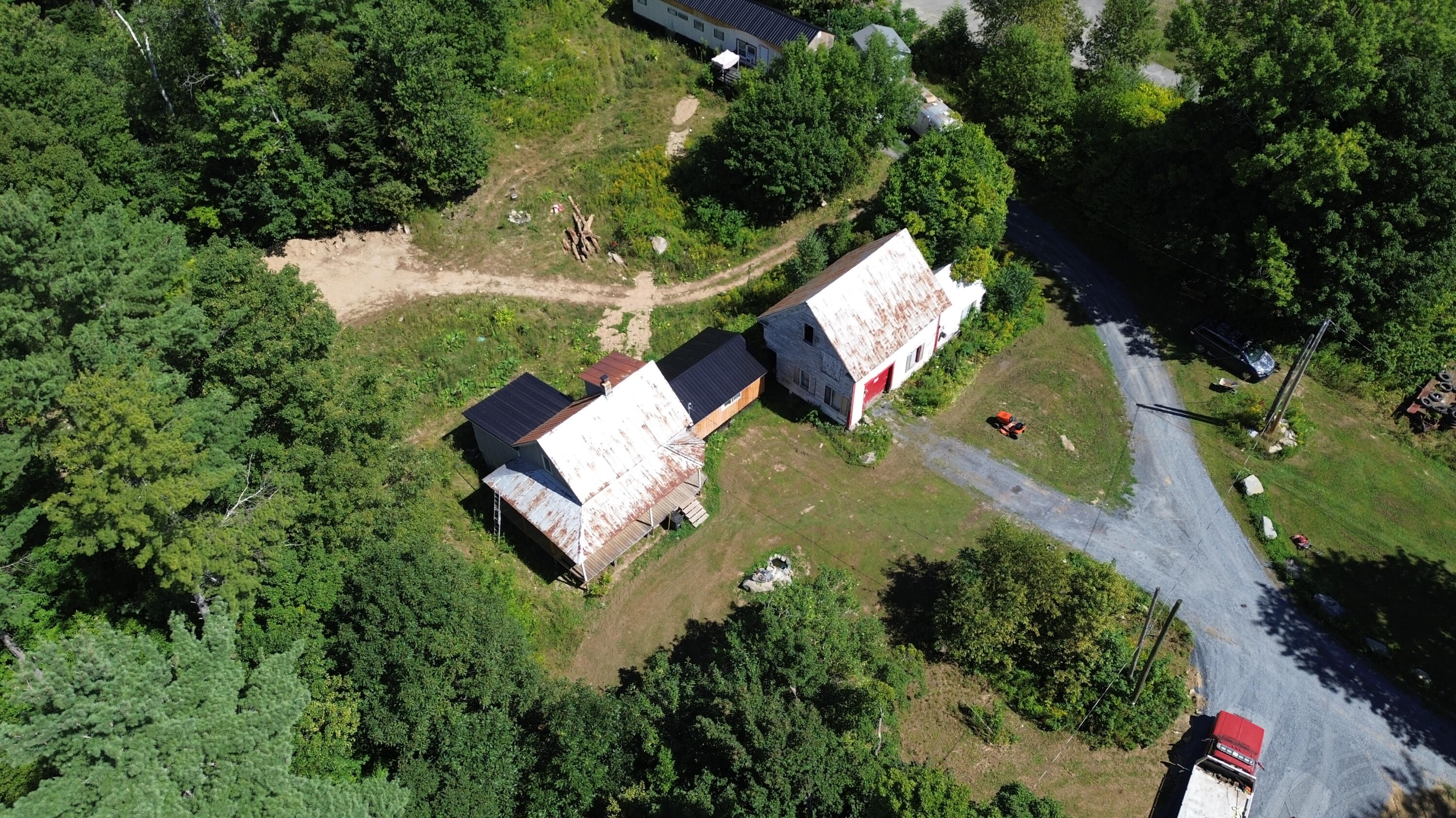 15 Falls Road Solon, ME 04979 - Photo 27 of 30 Aerial View of Home & Barn