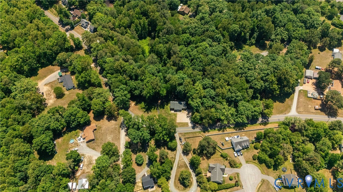 1755 Dispatch Road Quinton, VA 23141 - Photo 81 of 86 an aerial view of residential house with outdoor space and trees all around