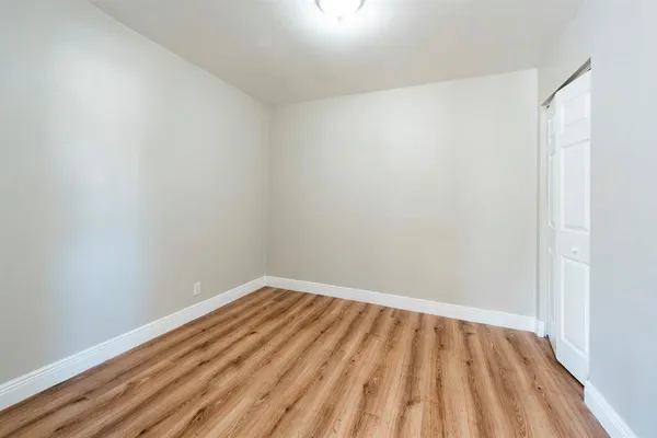 a view of small space with empty racks