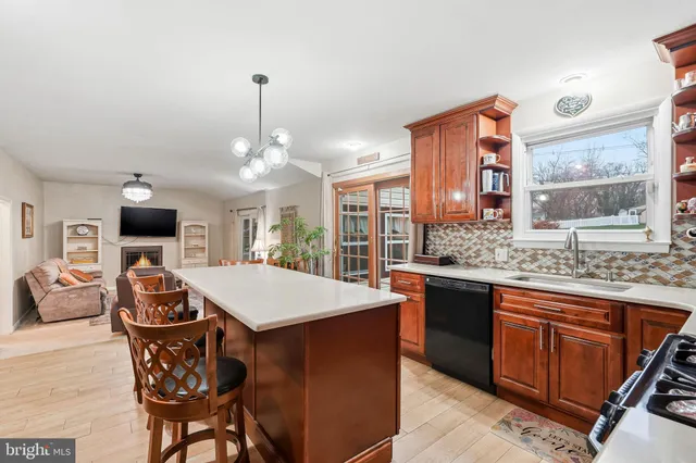 a very nice looking dining room with a table and chairs