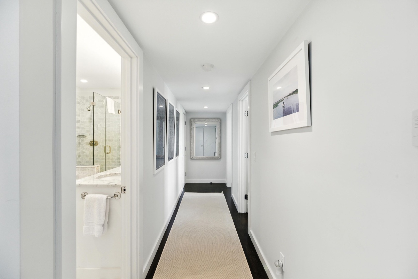 45 Starbuck Road Nantucket, MA 02554 - Photo 30 of 42 a view of a hallway with wooden floor