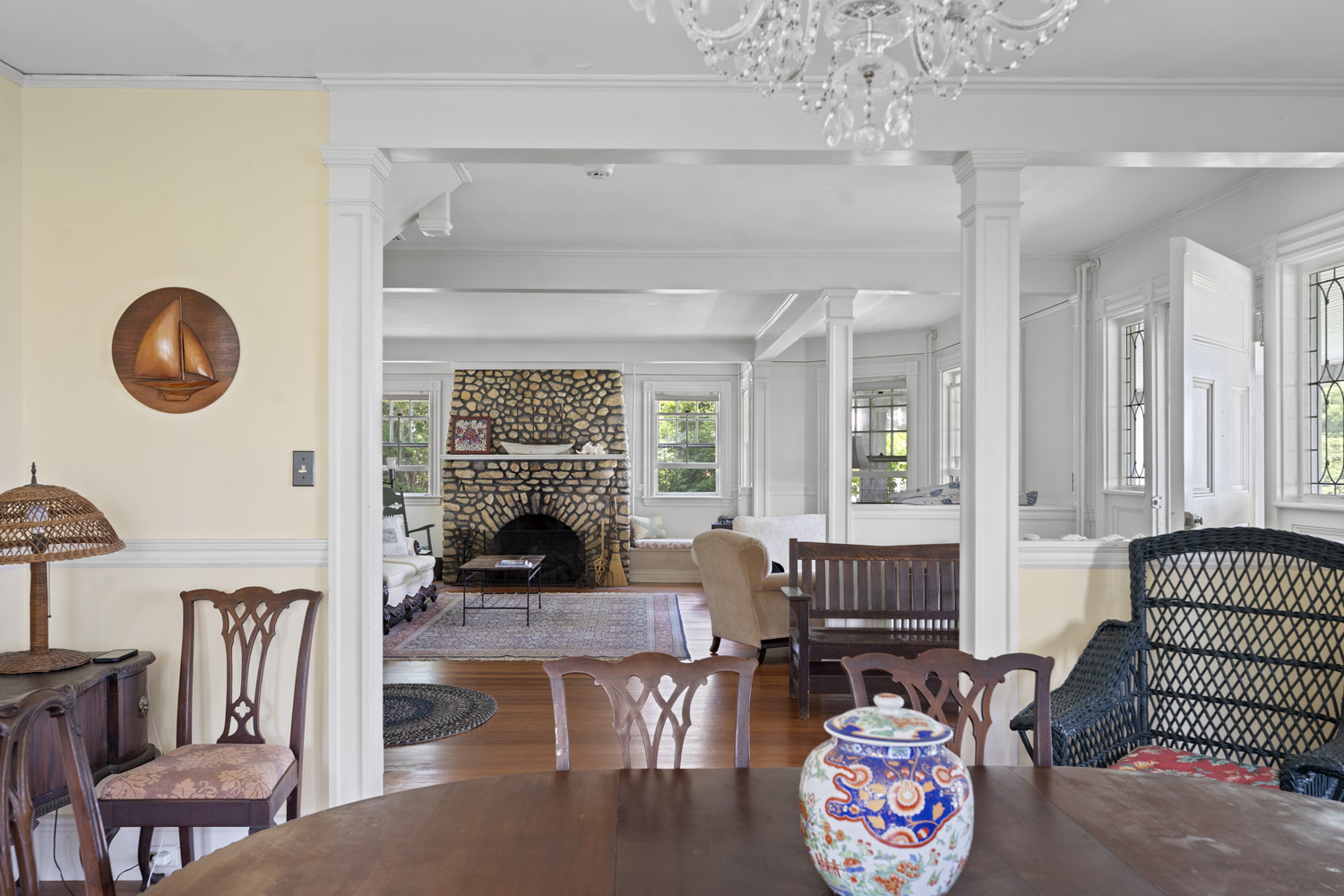 33 Goethals Way Vineyard Haven, MA 02568 - Photo 13 of 34 a living room with furniture and a fireplace