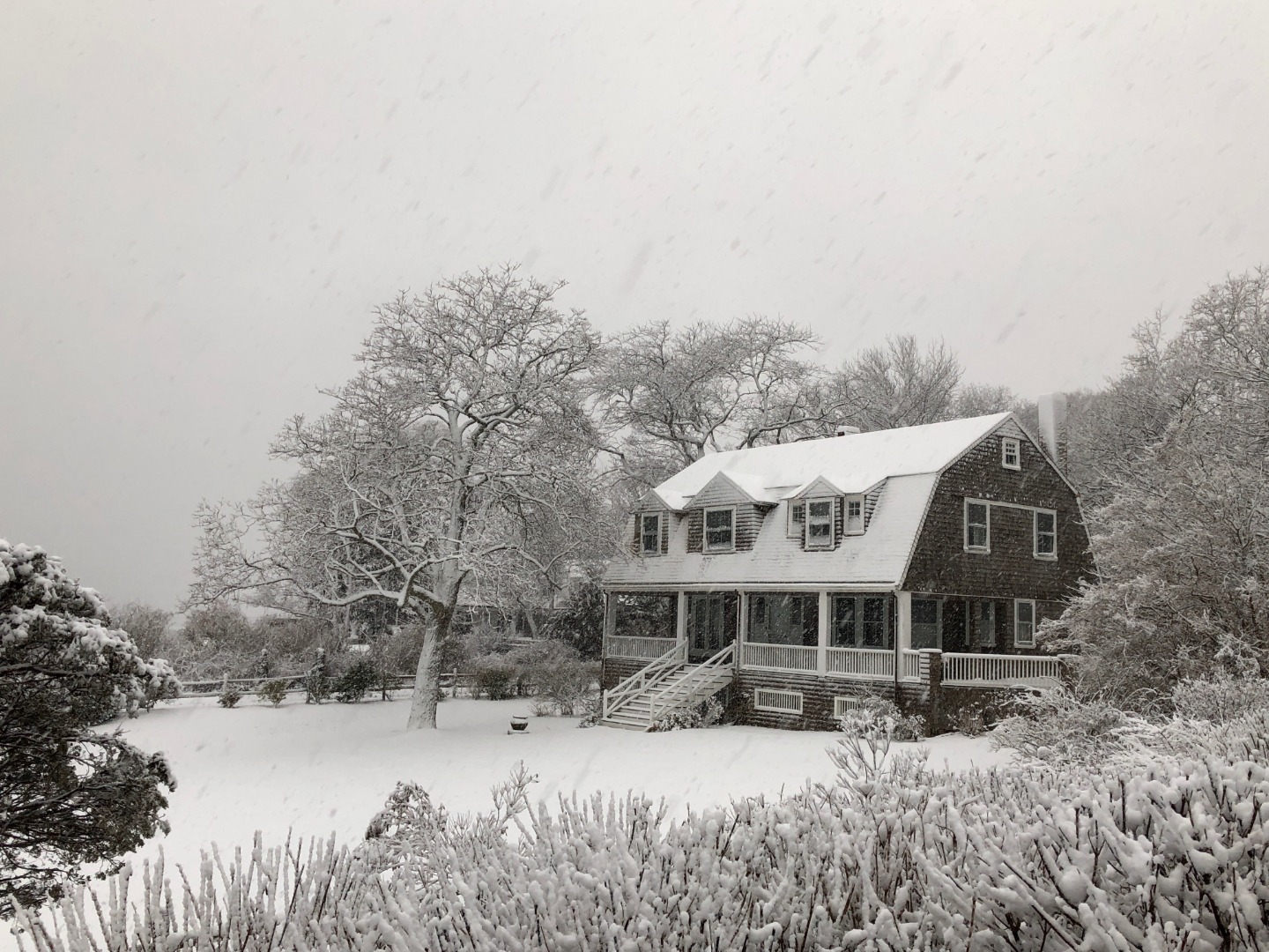 33 Goethals Way Vineyard Haven, MA 02568 - Photo 34 of 34 a front view of a house with a yard covered with snow in front of house