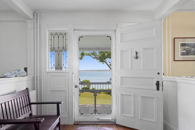 a view of a bedroom from a bedroom