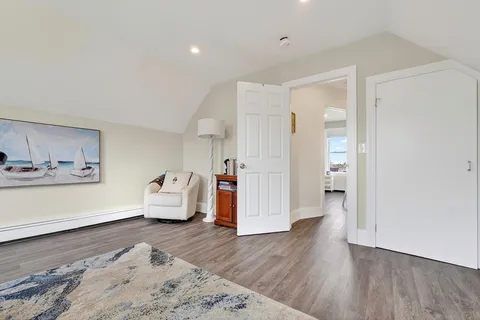 a very nice looking room with wooden floor