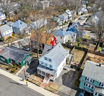 an aerial view of a houses