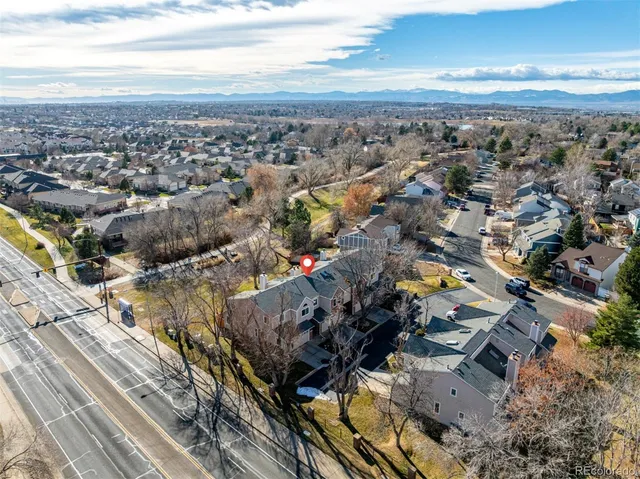 an aerial view of multiple house