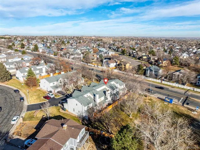 an aerial view of multiple house