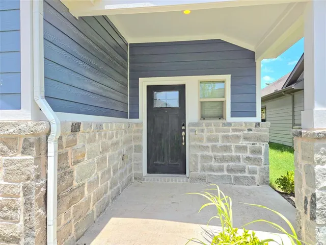 a view of front door of house