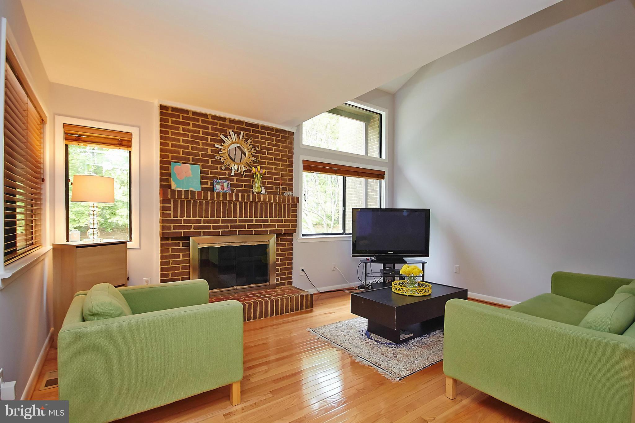 2021 Winged Foot Court Reston, VA 20191 - Photo 5 of 28 Living Room w/Brick Fireplace