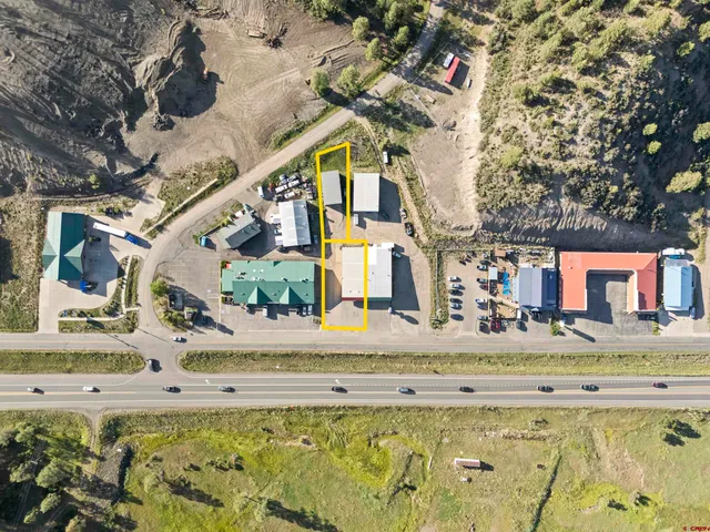 a front view of a building with a street