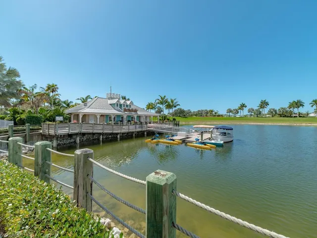a view of a park with plants and palm trees