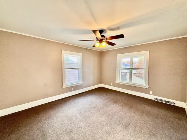 an empty room with a window