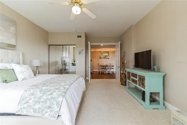 a balcony view with a couch