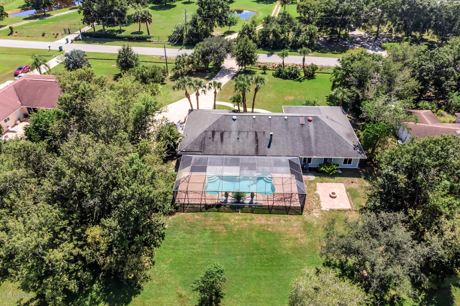 4300 Country Road Melbourne, FL 32934 - Photo 34 of 46 Rear Aerial View