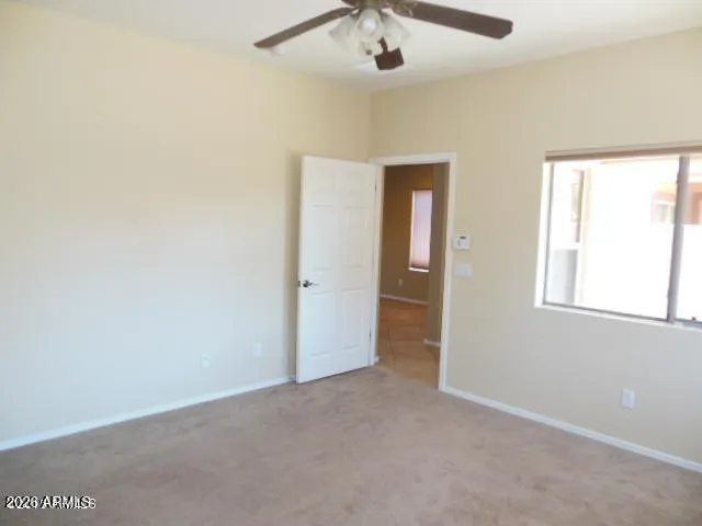 an empty room with a window