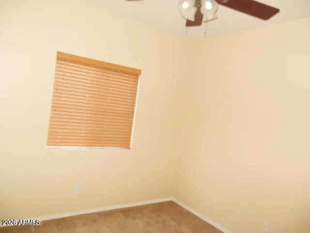 a view of a small space with a window