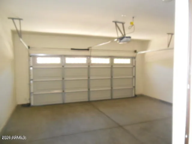 a view of a garage