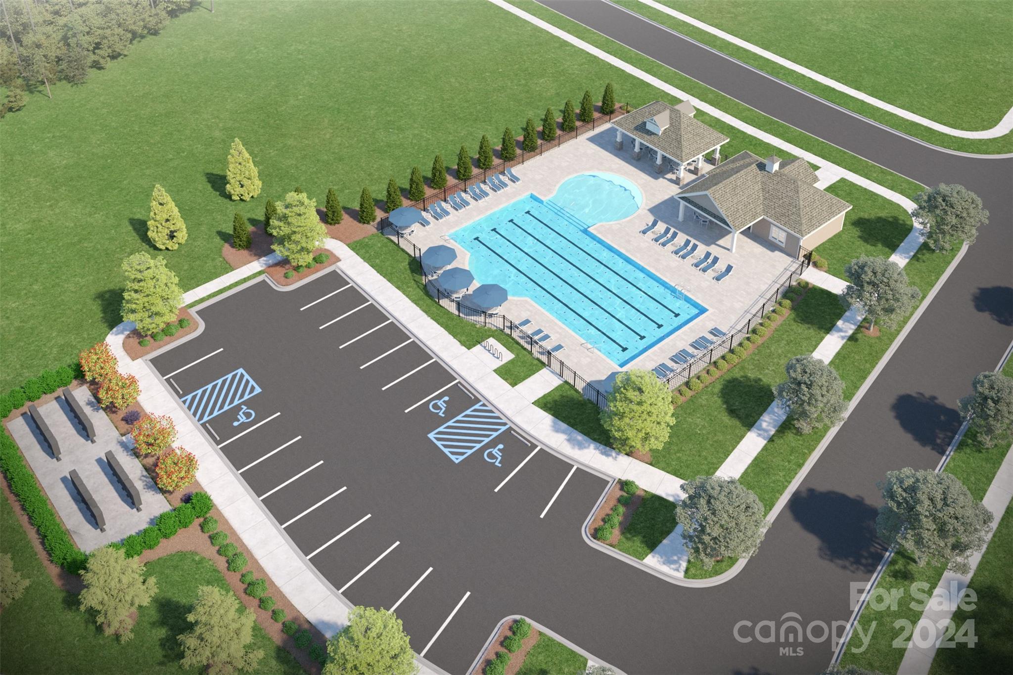 2568 Blue Sky Mdws Drive Monroe, NC 28110 - Photo 25 of 28 an aerial view of a house