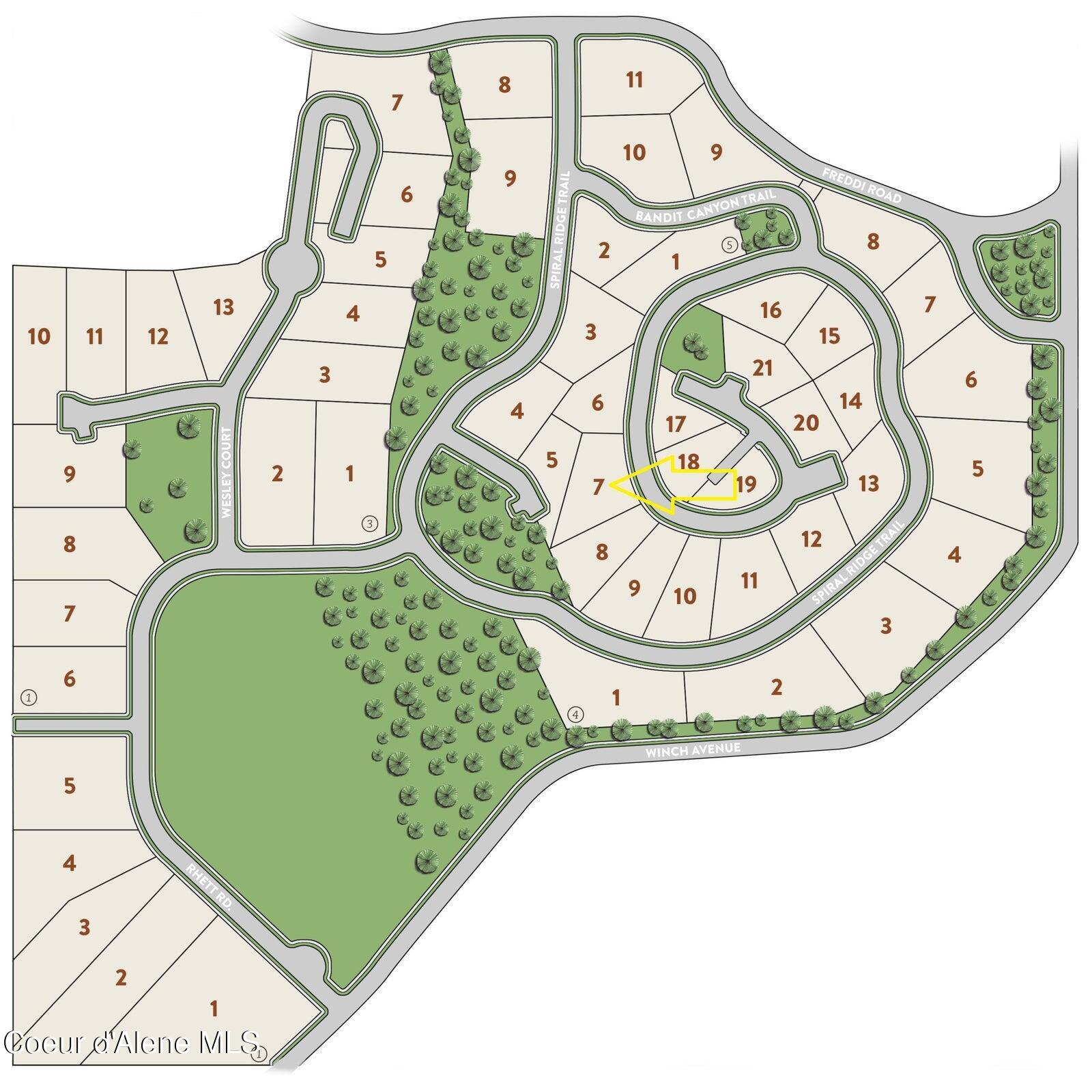 13373 North Spiral Ridge Trail Rathdrum, ID 83858 - Photo 4 of 9 Spiral ridge layout
